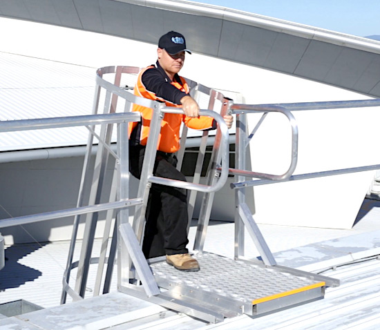 Roof Access Angled Rung Ladders Safe At Heights Brisbane Queensland 1 2